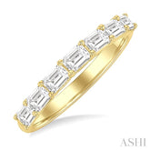 1 Ctw East-West Emerald Cut Diamond Fashion Band in 14K Yellow Gold