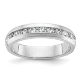 IBGoodman 14k White Gold 1/2 carat Lab Grown Diamond VS/SI+ G+ Nine Stone Complete Polished Men's Ring