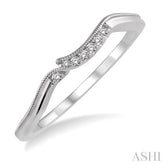 1/20 Ctw Round Cut Diamond Wedding Band in 14K White Gold