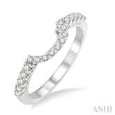 1/3 Ctw Round Cut Diamond Wedding Band in 14K White Gold