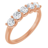 14K Rose Gold 3/4 CTW Natural Diamond Anniversary Band