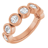 10K Rose Gold 1 1/2 CTW Natural Diamond Anniversary Band