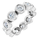 10K White Gold 1 5/8 CTW Natural Diamond Eternity Band Size 5.25