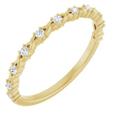 10K Yellow Gold 1/6 CTW Natural Diamond Anniversary Band