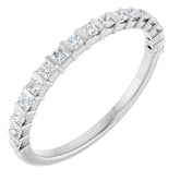 10K White Gold 3/8 CTW Natural Diamond Anniversary Band