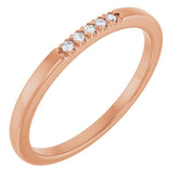 10K Rose Gold .03 CTW Natural Diamond French-Set Anniversary Band