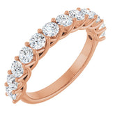 10K Rose Gold 1 CTW Natural Diamond Anniversary Band