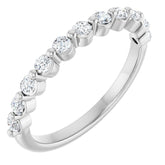 10K White Gold 1/3 CTW Lab-Grown Diamond Anniversary Band