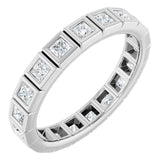 10K White Gold 9/10 CTW Lab-Grown Diamond Eternity Band Size 7
