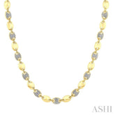 1/4 Ctw Bold Mariner Link Round Cut Diamond Fashion Necklace in Yellow Gold Vermeil