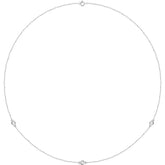 Sterling Silver 1/4 CTW Natural Diamond 3-Station 18" Necklace