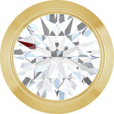 14K Yellow Gold 1/4 CT Natural Diamond Slide Pendant