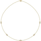 14K Yellow Gold 1/2 CTW Lab-Grown Diamond 5-Station 18" Necklace