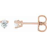 14K Rose Gold 1/5 CTW Natural Diamond Earrings