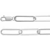 Sterling Silver 6.2 mm Paperclip-Style 7" Chain