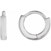 Sterling Silver Hinged 8 mm Hoop Earrings