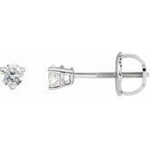 14K White Gold .06 CTW Natural Diamond Earrings