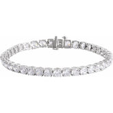 14K White Gold 12 CTW Lab-Grown Diamond Line 7" Bracelet