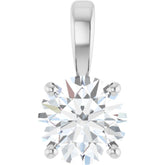 14K White Gold 1 CTW Lab-Grown Diamond Pendant