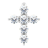 14K White Gold 1/6 CTW Lab-Grown Diamond Cross Pendant