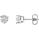 14K White Gold 1 CTW Lab-Grown Diamond Earrings
