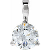 14K White Gold Lab-Grown Moissanite Pendant