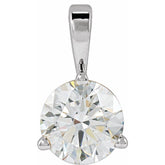 Platinum Lab-Grown Moissanite Pendant