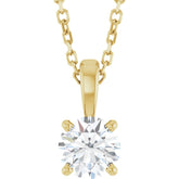 14K Yellow Gold 1/2 CT Lab-Grown Diamond 18" Necklace