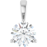 14K White Gold 3/4 CTW Natural Diamond Pendant
