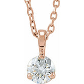14K Rose Gold 1/4 CTW Natural Diamond 18" Necklace