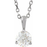 14K White Gold 1/3 CTW Natural Diamond 18" Necklace