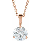 14K Rose Gold 3/4 CTW Natural Diamond 18" Necklace