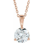 14K Rose Gold 1 CTW Natural Diamond 18" Necklace