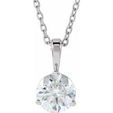 Platinum 3/4 CTW Lab-Grown Diamond 18" Necklace