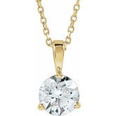 14K Yellow Gold 1 CTW Lab-Grown Diamond 18" Necklace