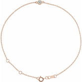 14K Rose Gold Lab-Grown Diamond 6 1/2-7 1/2" Bracelet