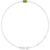 14K White Gold Natural Peridot 6 1/2-7 1/2" Bracelet