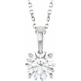 14K White Gold 1 1/2 CT Lab-Grown Diamond 18" Necklace