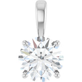 14K White Gold 1 1/2 CT Lab-Grown Diamond Pendant