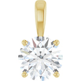 14K Yellow Gold 1 1/2 CT Lab-Grown Diamond Pendant