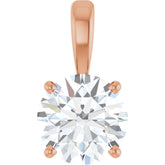 14K Rose Gold 1 1/2 CT Lab-Grown Diamond Pendant