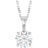 14K White Gold 1 1/4 CT Lab-Grown Diamond 18" Necklace