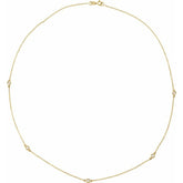 14K Yellow Gold 1/4 CTW Natural Diamond 5-Station 18" Necklace