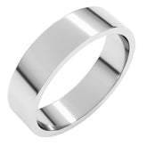 10K White Gold 5 mm Flat Band Size 12.5