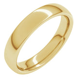 14K Yellow Gold 4 mm Comfort-Fit European-Style Band Size 7