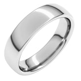 10K White Gold 5 mm Comfort-Fit European-Style Band Size 7