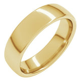 14K Yellow Gold 5.5 mm Comfort-Fit European-Style Band Size 7