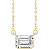 14K Yellow Gold 1 1/8 CT Lab-Grown Diamond 18" Necklace