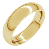 10K Yellow Gold 5.5 mm Comfort-Fit Half Round Band Size 9.5