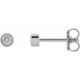 14K White Gold 1 CTW Lab-Grown Diamond Micro Bezel-Set Earrings